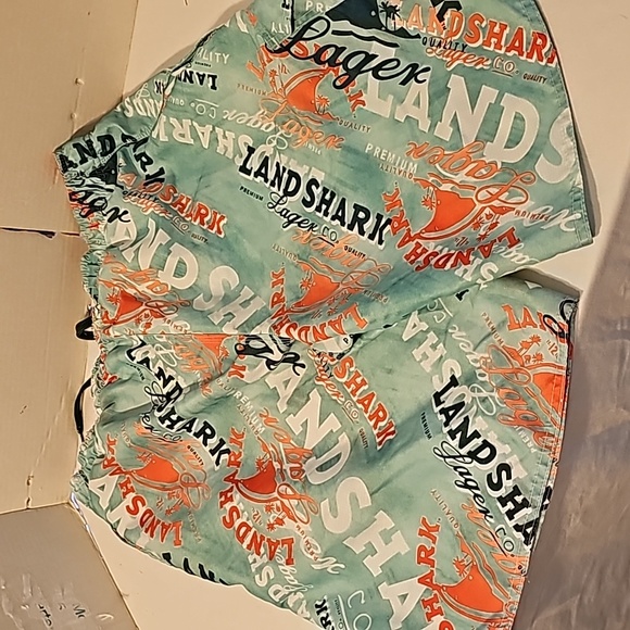 Landshark Boardshorts or Bathingsuit. size 34. Inseam 9". Velcro Pocket. - Picture 2 of 5
